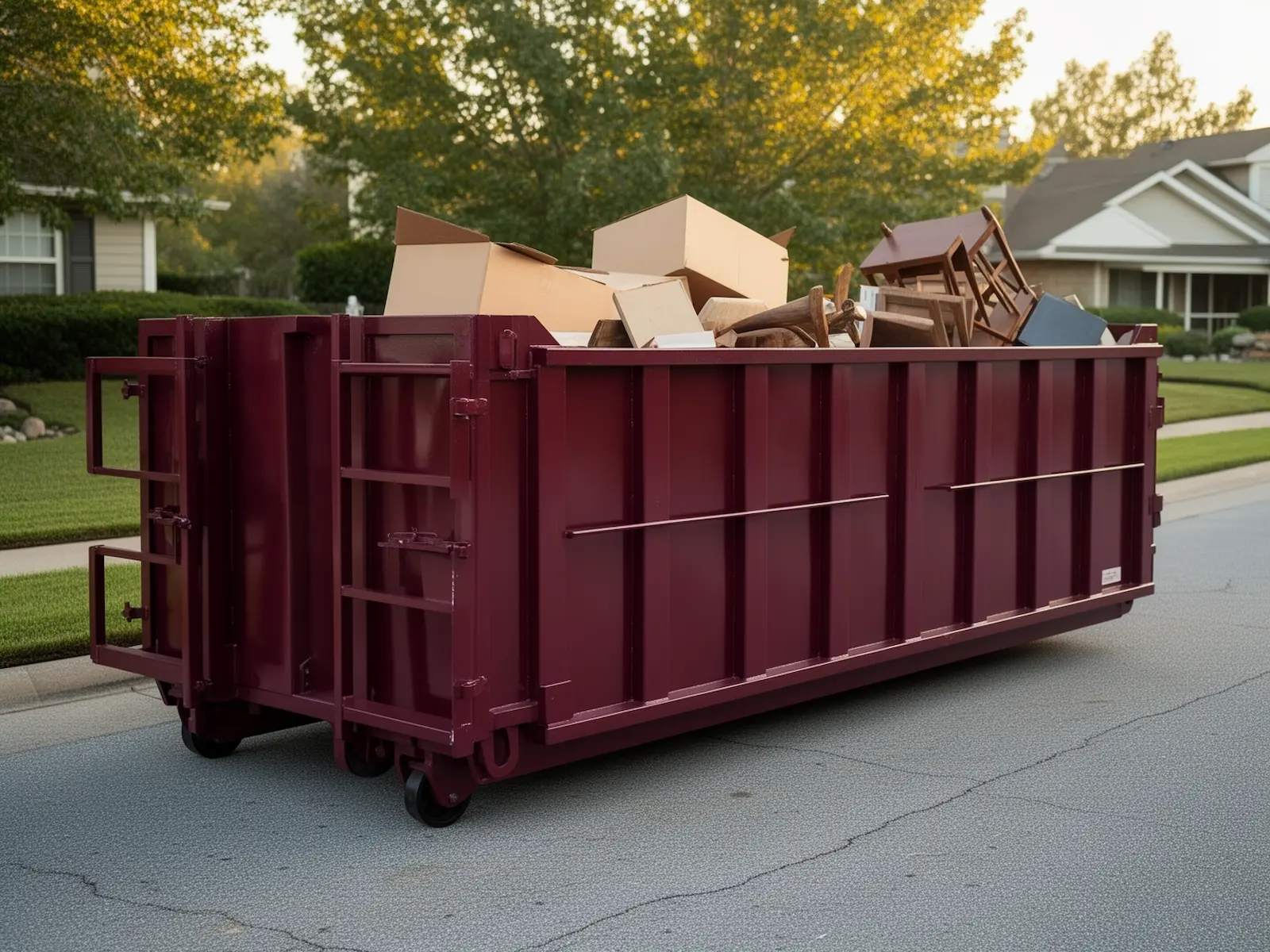 Roll-off dumpster from Miller & Brooks Dumpster Rental in Chapel Hill, NC